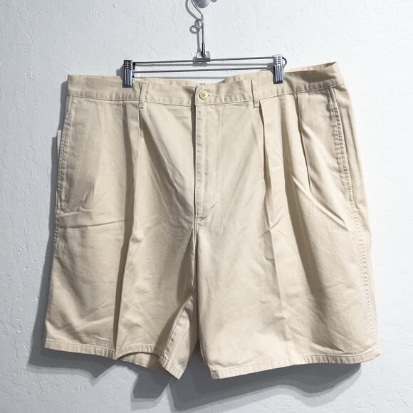 NWT Polo Ralph Lauren Shorts Men 42 Light Tan Cream Pleated Chino Tyler Vintage - Picture 1 of 7